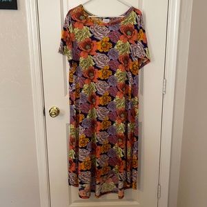 Floral leggings material Carly Lularoe dress